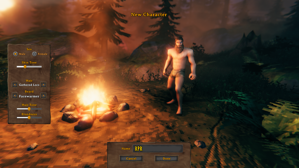 Creating my RPR character in Valheim 1.0