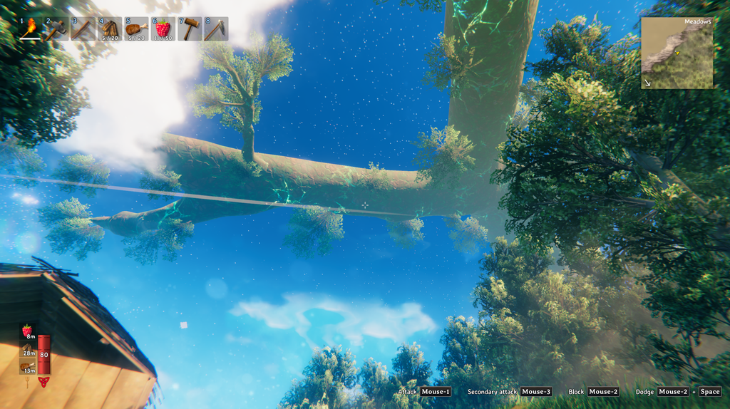 Yggdrasil above the Meadows in Valheim 1.0